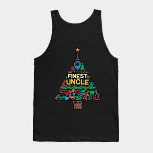 Finest Uncle Gift - Xmas Tree 2 - Christmas Tank Top